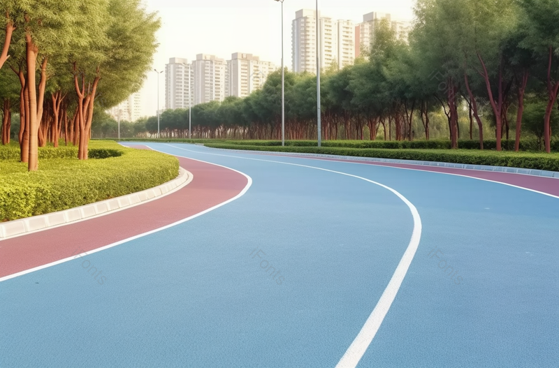 城市中心公园塑胶跑道摄影背景,高清,摄影图,摄影图片,图片大全,摄影图免费下载